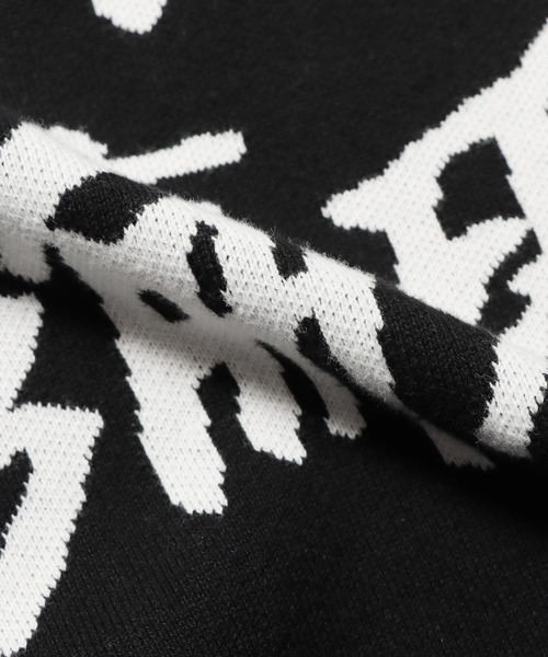 LONELY/論理（ロンリー）の「LONELY(論理)/ロンリー KINT VEST Vネック ベスト ジャガードニット ロゴ（ベスト・メンズ・ブラック・FREE）」の14枚目の写真