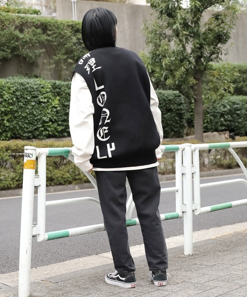 LONELY/論理（ロンリー）の「LONELY(論理)/ロンリー KINT VEST Vネック ベスト ジャガードニット ロゴ（ベスト・メンズ・ブラック・FREE）」の18枚目の写真