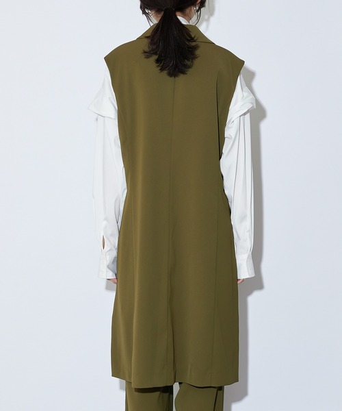 Lui's（ルイス）の「ベルト付きミディジレ(セットアップ対応)（ベスト・レディース・オフホワイト/オリーブ/ブラック・FREE）」の12枚目の写真