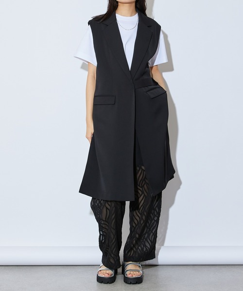 Lui's（ルイス）の「ベルト付きミディジレ(セットアップ対応)（ベスト・レディース・オフホワイト/オリーブ/ブラック・FREE）」の14枚目の写真