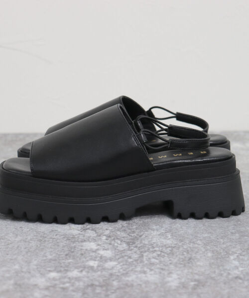 REMME（レメ）の「【REMME/レメ】ゴムバンド厚底サンダル（サンダル・レディース・ブラウン/ブラック・37/36）」の11枚目の写真