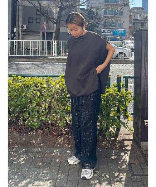 Ungrid（アングリッド）の「オーガビッツコットンルーズノースリトップス（タンクトップ・レディース・オフホワイト/チャコールグレー/オレンジ・FREE）」の21枚目の写真