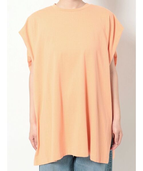 Ungrid（アングリッド）の「オーガビッツコットンルーズノースリトップス（タンクトップ・レディース・オフホワイト/チャコールグレー/オレンジ・FREE）」の12枚目の写真