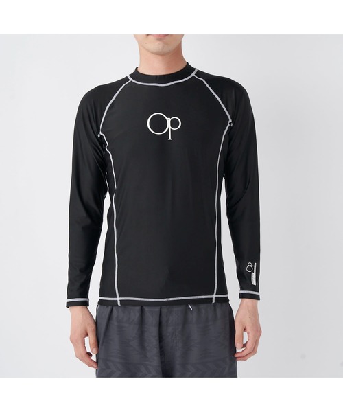 Ocean Pacific（オーシャンパシフィック）の「Ocean Pacific/オーシャンパシフィック スポーツウェア 水着 水陸両用 UVカット ラッシュガード 長袖 シャツ（ラッシュガード・メンズ・ネイビー/ホワイト/ブラック/グリーン・XL/M/L）」の12枚目の写真