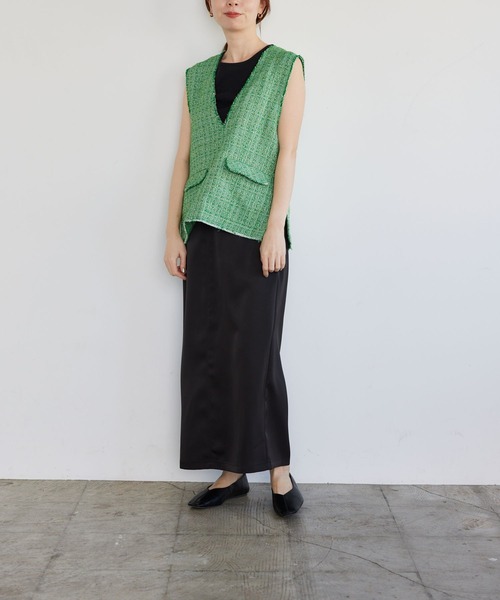 LEPSIM（レプシィム）の「【FOR I SERIES】ハイウエストサテンスカート　192133（スカート・レディース・ブラック/イエロー/ブルー・MEDIUM/SMALL）」の12枚目の写真