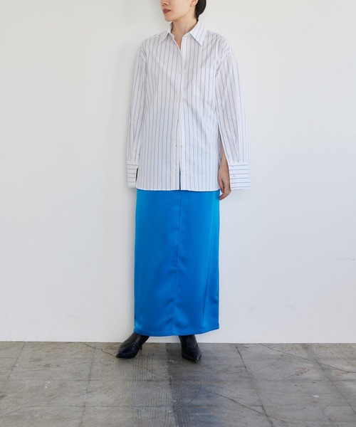 LEPSIM（レプシィム）の「【FOR I SERIES】ハイウエストサテンスカート　192133（スカート・レディース・ブラック/イエロー/ブルー・MEDIUM/SMALL）」の5枚目の写真