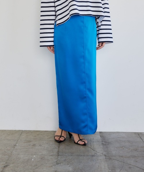 LEPSIM（レプシィム）の「【FOR I SERIES】ハイウエストサテンスカート　192133（スカート・レディース・ブラック/イエロー/ブルー・MEDIUM/SMALL）」の9枚目の写真