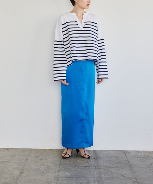 LEPSIM（レプシィム）の「【FOR I SERIES】ハイウエストサテンスカート　192133（スカート・レディース・ブラック/イエロー/ブルー・MEDIUM/SMALL）」の22枚目の写真