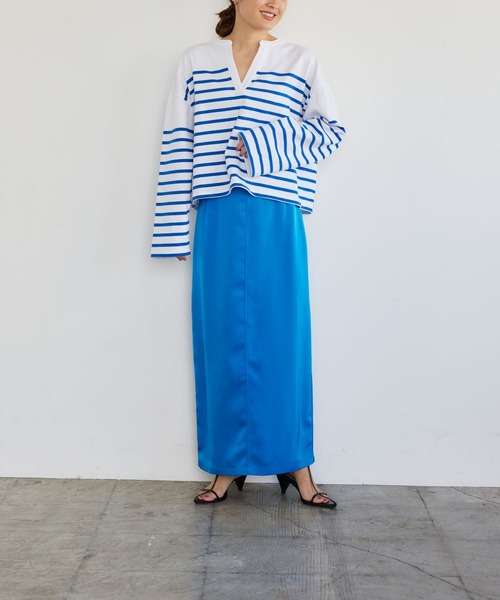 LEPSIM（レプシィム）の「【FOR I SERIES】ハイウエストサテンスカート　192133（スカート・レディース・ブラック/イエロー/ブルー・MEDIUM/SMALL）」の19枚目の写真