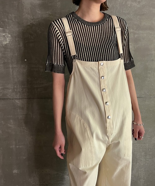 cona（コナ）の「【ZOZO限定】コットンツイルサロペット（サロペット/オーバーオール・レディース・ブラック/アイボリー・FREE）」の20枚目の写真