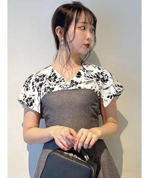 dazzlin（ダズリン）の「シャツケープレイヤードワンピース（ワンピース・レディース・ベージュ/ブラック/ブルー・SMALL/MEDIUM）」の10枚目の写真