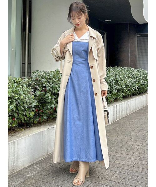 dazzlin（ダズリン）の「シャツケープレイヤードワンピース（ワンピース・レディース・ベージュ/ブラック/ブルー・SMALL/MEDIUM）」の6枚目の写真