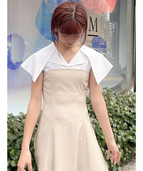 dazzlin レイヤードシャツミニワンピース M ベージュ ダズリン dazzlin レイヤードシャツミニワンピース （ベージュ