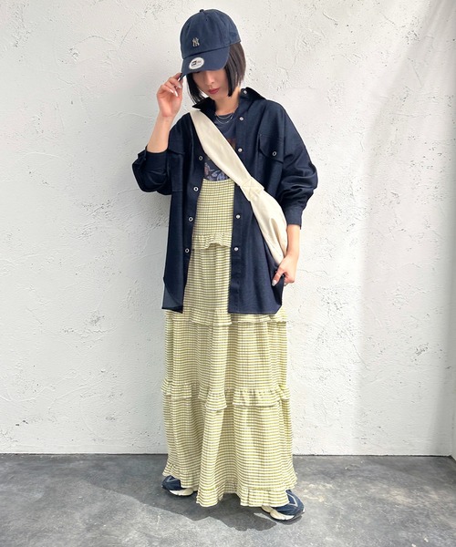 apres jour mignon(アプレジュールミニョン)の「アソートティアードキャミワンピース【ZOZOTOWN限定アイテム】(ワンピース・レディース・ブラック/グリーン/オレンジ/オフホワイト/ブラック系その他・MEDIUM/SMALL/X-LARGE)」の4枚目の写真