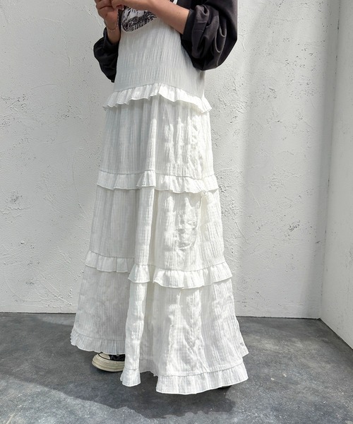 apres jour mignon(アプレジュールミニョン)の「アソートティアードキャミワンピース【ZOZOTOWN限定アイテム】(ワンピース・レディース・ブラック/グリーン/オレンジ/オフホワイト/ブラック系その他・MEDIUM/SMALL/X-LARGE)」の21枚目の写真