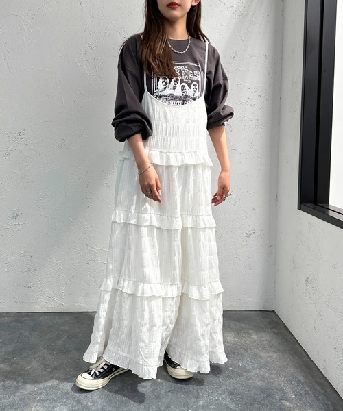 apres jour mignon(アプレジュールミニョン)の「アソートティアードキャミワンピース【ZOZOTOWN限定アイテム】(ワンピース・レディース・ブラック/グリーン/オレンジ/オフホワイト/ブラック系その他・MEDIUM/SMALL/X-LARGE)」の16枚目の写真