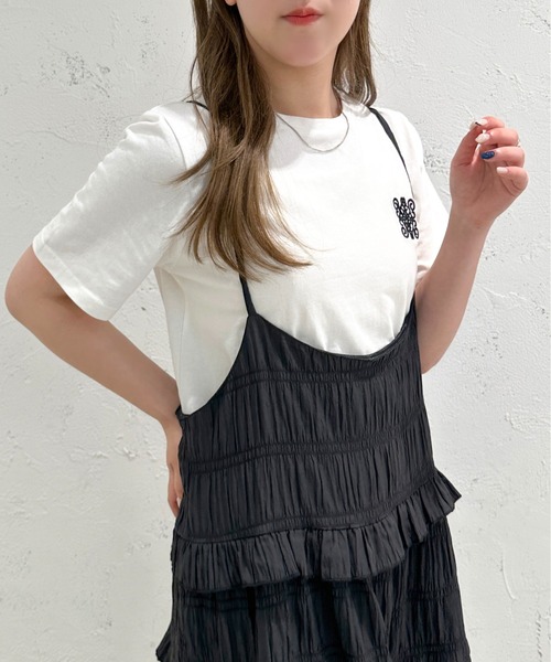 apres jour mignon(アプレジュールミニョン)の「アソートティアードキャミワンピース【ZOZOTOWN限定アイテム】(ワンピース・レディース・ブラック/グリーン/オレンジ/オフホワイト/ブラック系その他・MEDIUM/SMALL/X-LARGE)」の6枚目の写真