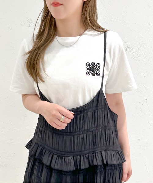 apres jour mignon(アプレジュールミニョン)の「アソートティアードキャミワンピース【ZOZOTOWN限定アイテム】(ワンピース・レディース・ブラック/グリーン/オレンジ/オフホワイト/ブラック系その他・MEDIUM/SMALL/X-LARGE)」の7枚目の写真