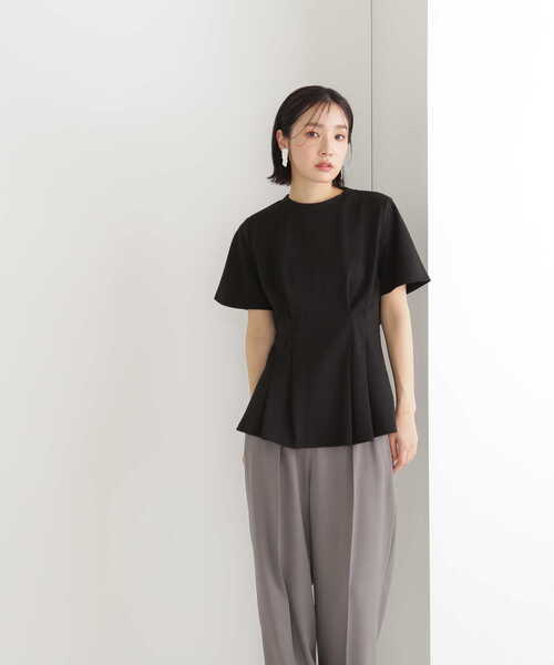 NATURAL BEAUTY BASIC(ナチュラルビューティーベーシック)の「◇ウエストタックチュニックカットソー(Tシャツ/カットソー・レディース・ブラック/ホワイト・FREE)」の11枚目の写真