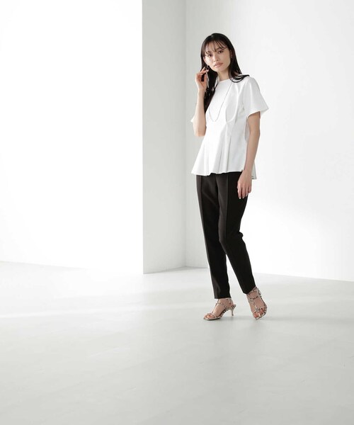 NATURAL BEAUTY BASIC(ナチュラルビューティーベーシック)の「◇ウエストタックチュニックカットソー(Tシャツ/カットソー・レディース・ブラック/ホワイト・FREE)」の18枚目の写真