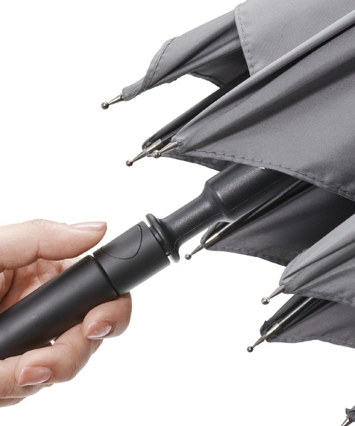 Waterfront（ウォーターフロント）の「ソフトジャンプスライドラージ 70（長傘・メンズ・ネイビー/グレー/ブラック・FREE）」の5枚目の写真