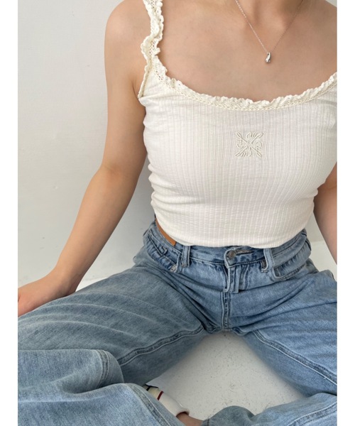 jumelle（ジュメロ）の「ロゴキャミソール（キャミソール・レディース・ベージュ/ピンク・FREE）」の12枚目の写真