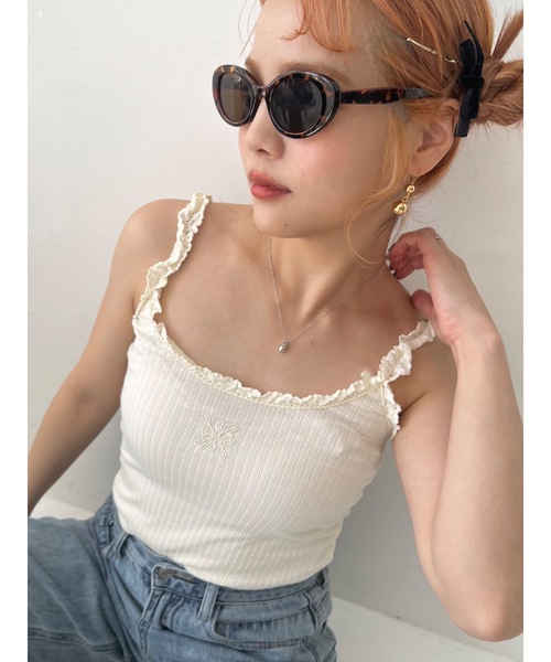 jumelle（ジュメロ）の「ロゴキャミソール（キャミソール・レディース・ベージュ/ピンク・FREE）」の14枚目の写真