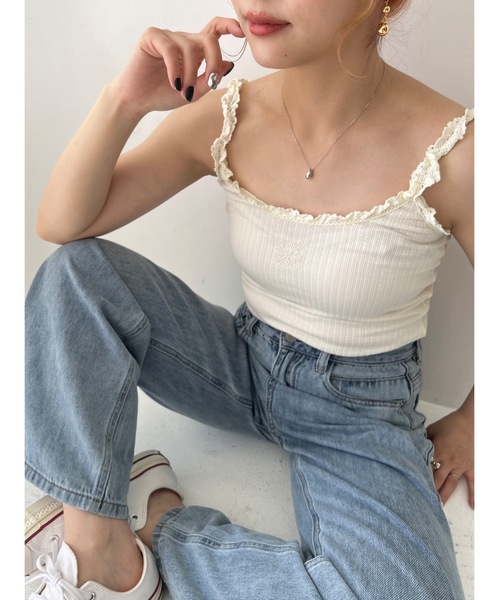 jumelle（ジュメロ）の「ロゴキャミソール（キャミソール・レディース・ベージュ/ピンク・FREE）」の15枚目の写真