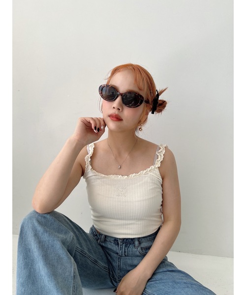 jumelle（ジュメロ）の「ロゴキャミソール（キャミソール・レディース・ベージュ/ピンク・FREE）」の16枚目の写真