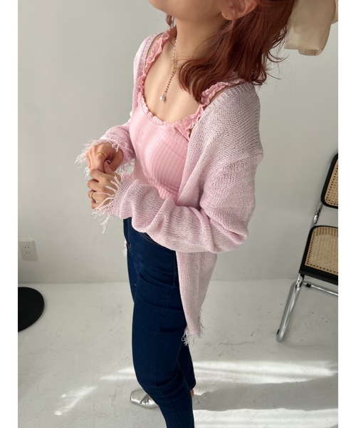 jumelle（ジュメロ）の「ロゴキャミソール（キャミソール・レディース・ベージュ/ピンク・FREE）」の11枚目の写真