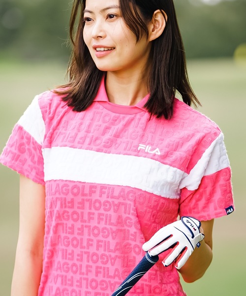 FILA GOLF(フィラゴルフ )の「【FILA GOLF:フィラゴルフ】レディースジャガードパイルワンピース ゴルフ(ワンピース・レディース・ブラック/グレー/ピンク/グリーン・X-SMALL/LARGE/MEDIUM/SMALL)」の21枚目の写真
