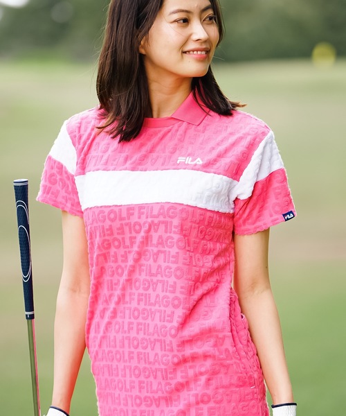 FILA GOLF(フィラゴルフ )の「【FILA GOLF:フィラゴルフ】レディースジャガードパイルワンピース ゴルフ(ワンピース・レディース・ブラック/グレー/ピンク/グリーン・X-SMALL/LARGE/MEDIUM/SMALL)」の22枚目の写真