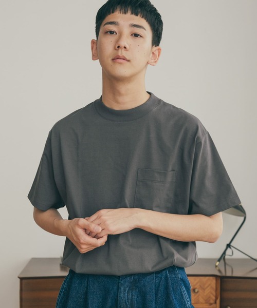 FORK&SPOON（フォークアンドスプーン）の「『イージーケア』『吸水速乾』『接触冷感』FORK&SPOON　ファンクションプレーティングTシャツ（Tシャツ/カットソー・メンズ・チャコールグレー/イエロー/オフホワイト・4/5）」の3枚目の写真