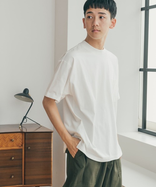 FORK&SPOON（フォークアンドスプーン）の「『イージーケア』『吸水速乾』『接触冷感』FORK&SPOON　ファンクションプレーティングTシャツ（Tシャツ/カットソー・メンズ・チャコールグレー/イエロー/オフホワイト・4/5）」の4枚目の写真