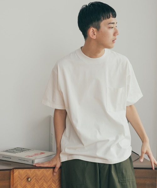 FORK&SPOON（フォークアンドスプーン）の「『イージーケア』『吸水速乾』『接触冷感』FORK&SPOON　ファンクションプレーティングTシャツ（Tシャツ/カットソー・メンズ・チャコールグレー/イエロー/オフホワイト・4/5）」の5枚目の写真