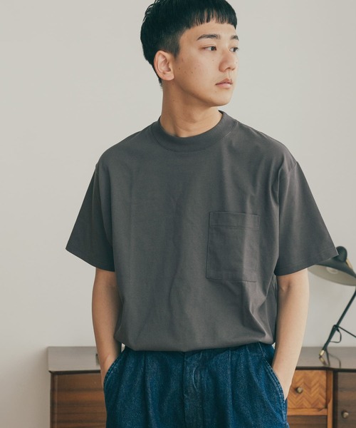 FORK&SPOON（フォークアンドスプーン）の「『イージーケア』『吸水速乾』『接触冷感』FORK&SPOON　ファンクションプレーティングTシャツ（Tシャツ/カットソー・メンズ・チャコールグレー/イエロー/オフホワイト・4/5）」の8枚目の写真