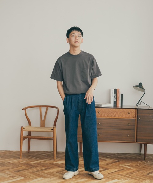 FORK&SPOON（フォークアンドスプーン）の「『イージーケア』『吸水速乾』『接触冷感』FORK&SPOON　ファンクションプレーティングTシャツ（Tシャツ/カットソー・メンズ・チャコールグレー/イエロー/オフホワイト・4/5）」の9枚目の写真