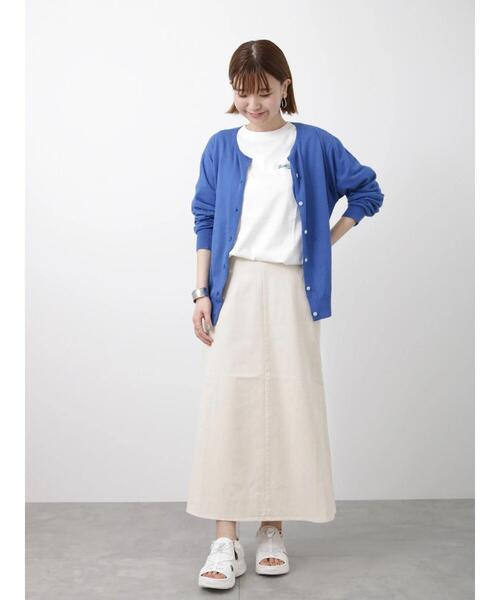 Lugnoncure（ルノンキュール）の「【UV加工】ベーシッククルーネックカーディガン（カーディガン/ボレロ・レディース・ネイビー/レッド/オフホワイト/ブルー・ﾌﾘ-）」の16枚目の写真