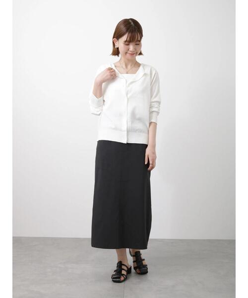 Lugnoncure（ルノンキュール）の「【UV加工】ベーシッククルーネックカーディガン（カーディガン/ボレロ・レディース・ネイビー/レッド/オフホワイト/ブルー・ﾌﾘ-）」の21枚目の写真