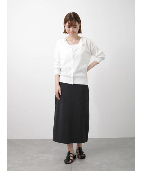 Lugnoncure（ルノンキュール）の「【UV加工】ベーシッククルーネックカーディガン（カーディガン/ボレロ・レディース・ネイビー/レッド/オフホワイト/ブルー・ﾌﾘ-）」の22枚目の写真