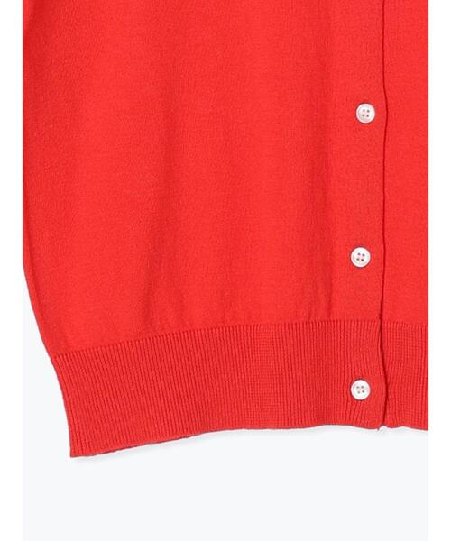 Lugnoncure（ルノンキュール）の「【UV加工】ベーシッククルーネックカーディガン（カーディガン/ボレロ・レディース・ネイビー/レッド/オフホワイト/ブルー・ﾌﾘ-）」の7枚目の写真