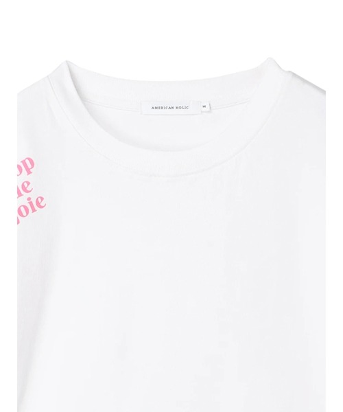 AMERICAN HOLIC(アメリカンホリック)の「カラフルプリントロゴカットプルオーバー(Tシャツ/カットソー・レディース・オレンジ/グリーン/ピンク/レッド・M/L)」の11枚目の写真