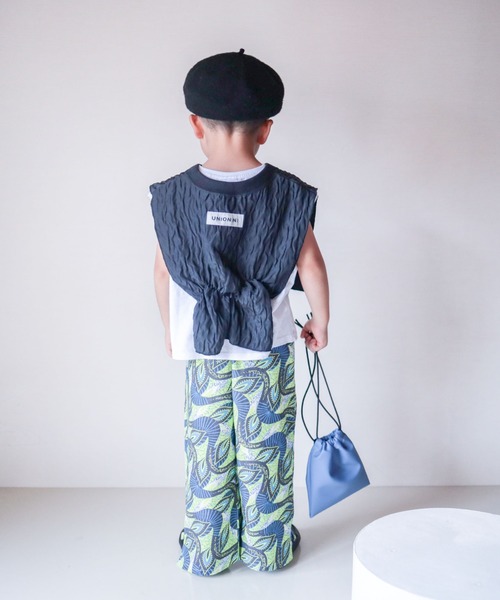 CIAOPANIC TYPY（チャオパニックティピー）の「【KIDS】バティック柄ワイドストレートパンツ（その他パンツ・キッズ・ブルー/イエロー・S/M/L/XL/XXL）」の14枚目の写真