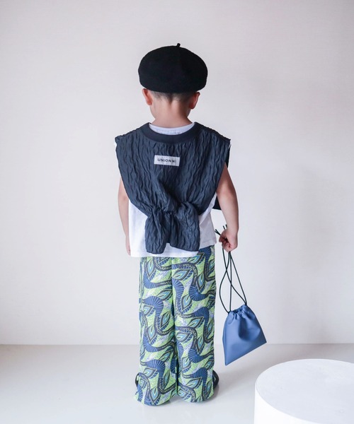 CIAOPANIC TYPY（チャオパニックティピー）の「【KIDS】バティック柄ワイドストレートパンツ（その他パンツ・キッズ・ブルー/イエロー・S/M/L/XL/XXL）」の18枚目の写真