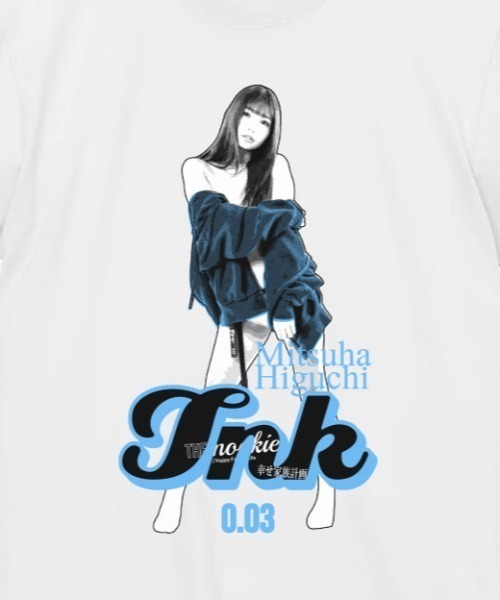 THE Nookie(ザヌーキー)の「/THE nookie LOVE Mitsuha Higuchi/PORTRAIT TEE(Tシャツ/カットソー・メンズ・ブラック/ホワイト・LARGE)」の4枚目の写真