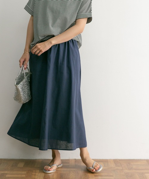 アーバンリサーチドアーズ 高機能リネンフレアスカート ベージュ新品 URBAN RESEARCH DOORS｜リネン混フレアスカート | Rakuten