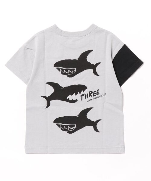 HAKKA KIDS（ハッカキッズ）の「アニマルプリントTシャツ（Tシャツ/カットソー・キッズ・グリーン/イエロー/ブルー/ベージュ/グレー/ブラック・110cm/120cm/130cm）」の7枚目の写真