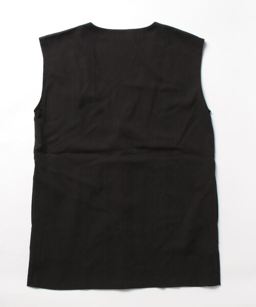 reca（レカ）の「リネンライクベスト（ベスト・レディース・キナリ/ブラック・M）」の3枚目の写真