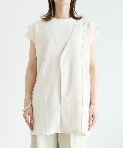 reca（レカ）の「リネンライクベスト（ベスト・レディース・キナリ/ブラック・M）」の17枚目の写真