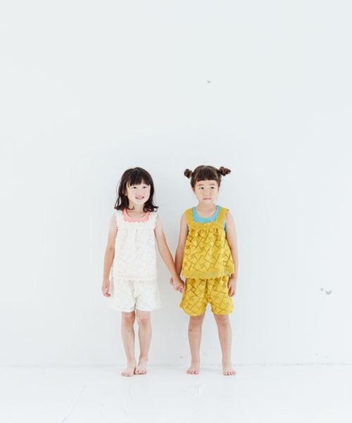 LOWRYS FARM(ローリーズファーム)の「レースタンクトップ 905365(タンクトップ・キッズ・ホワイト/イエロー/ブラック・120cm/140cm/150cm/110cm/130cm)」の7枚目の写真